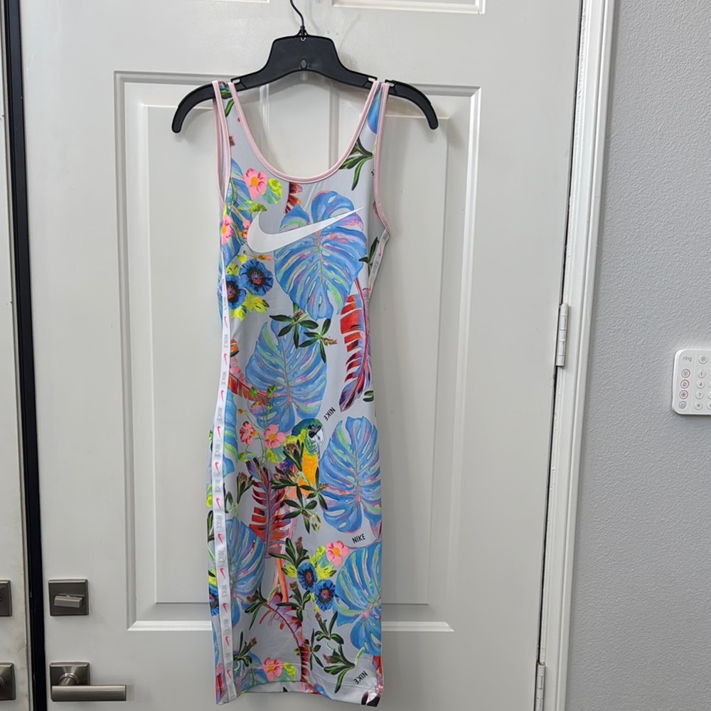 Nike Blue Midi Dress with Tank Straps for Casual Wear